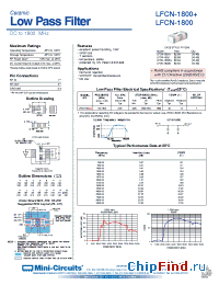 Datasheet LFCN-1800+ manufacturer Mini-Circuits